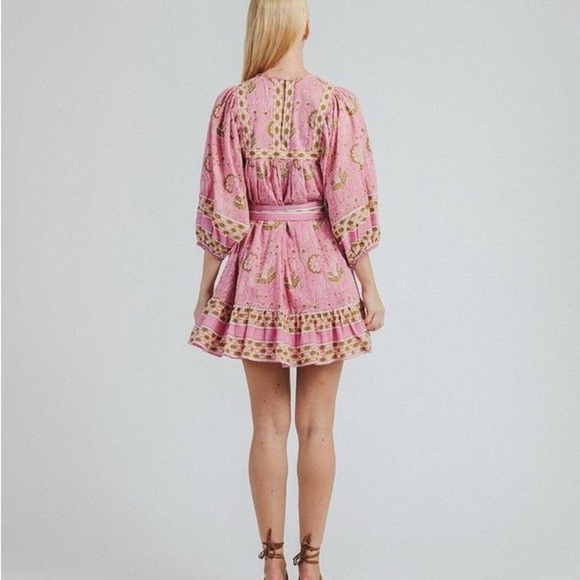 NWT Anthropologie Cleobella Magdalena India Cotton Paisley Floral Mini Dress S - Picture 3 of 11